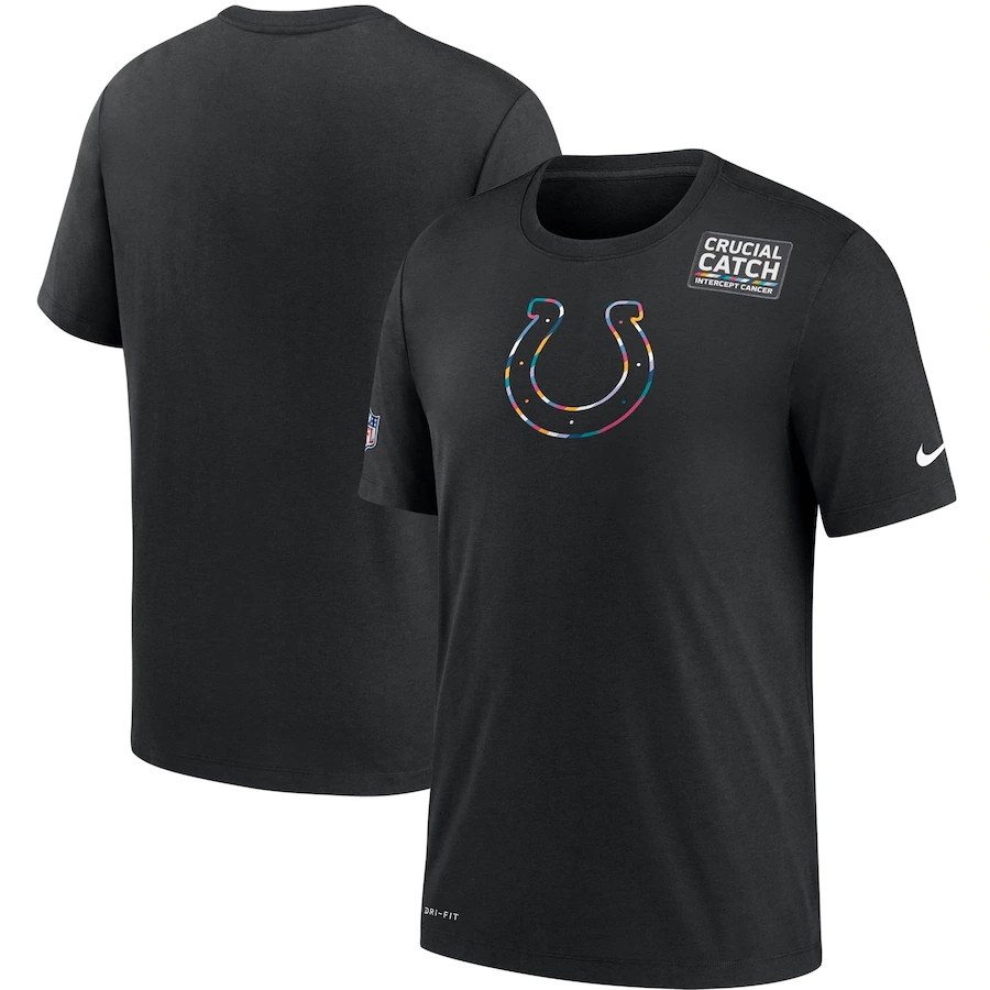 Men's Indianapolis Colts Black NFL 2020 Sideline Crucial Catch Performance T-Shirt